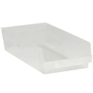 17 7/8 x 8 3/8 x 4" Clear Plastic Shelf Bin Boxes