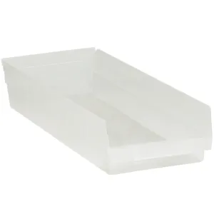 23 5/8 x 8 3/8 x 4" Clear Plastic Shelf Bin Boxes