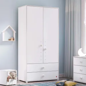 Cilek Montes White 2 Doors Wardrobe