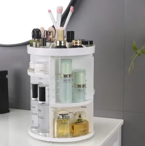 Desktop Makeup Organizer, Spinning Rotating Cosmetic Storage Box, Jewelry Drawer Container, Makeup Vanity, Toiletry Bathroom Storage