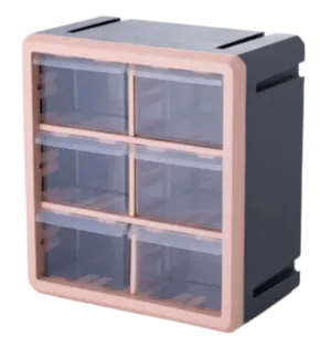 Hexa2 Cube Storage Box Pink/Gray