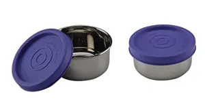 Signoraware Nano Round Steel Small, Set of 2, 50ml 50ml, Violet (Stainless Steel)